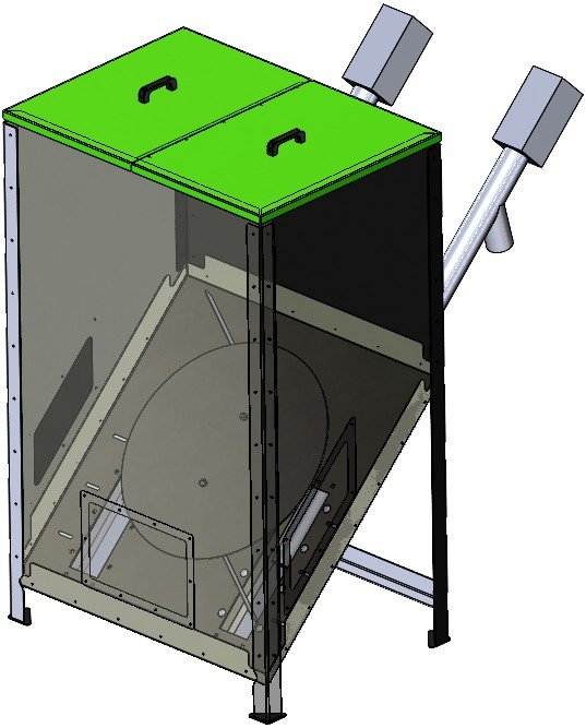Násypka na mikro štěpku a pelety